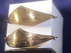 New Western Round Cowboy Boot Toe Tip Rand Engraved Gold Small - Pair   Set