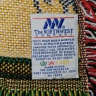 Vintage 1996 The Northwest Company Christmas Blanket tapestry throw 50x60  New