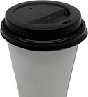1000 Pack Disposable Poly Paper Hot  cold Coffee Tea White Cups With Lids 10 Oz