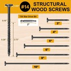  14 X 10 Wood Structural Lag Screws 54pcs Star Drive Decking Wood Screws  Rus   