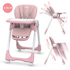 Sejoy Baby High Chair For Toddlers With 4 Wheels Foldable Adjustable Seat Heigh