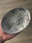 Vintage Wendell August Covered Bridge Oval Plate Trinket Candy Aluminum Dish