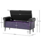 47inch Footrest Velvet Upholstered Long Storage Bench Bedroom End Of Bed Ottoman