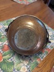 Antique Copper Pot W  Iron Handle     3  Tall  6  Round     Primitive Farmhouse Hear