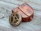 Antique Nautical Vintage Directional Magnetic Sundial Clock Marine Compass Gift