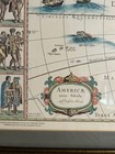 Vintage Guilielmo Blaeuw America Nova Tabula Map Reproduction Framed