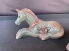 Vintage Unicorn Porcelain ceramic Lusterware Figurines - Set Of 2 - 6  Long