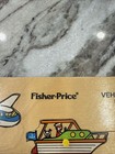 Vintage Fisher-price Wooden Puzzle 508 Vehicles 8 Pieces