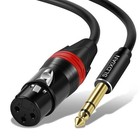 6ft-50ft Xlr 3pin Female To 6 35mm 1 4  Stereo Trs Male Balanced Audio Mic Cable