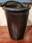 Colonial Williamsburg Reproduction Handled Black Leather Fire Bucket Hand Made