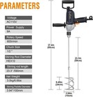 Drill Mixer Set W spade Handle 1 2 electric 9a Mixing Drill Machine Concrete Mud
