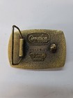 Vtg Carnation  Dog  1977 Brass Belt Buckle   For Collectors   Made In Usa