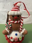 Gingerbread Man Cupcake Christmas Hanging Ornament Silicone Clay Cute Bright New