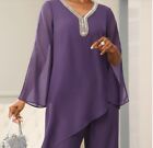 Size Xl Ashro Purple Formal Dress Wedding Church Party Imani Pant Suit Outfit