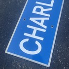 Vintage Charlie   s Highway Blue  Ski Area Trail Sign For Driveway Road Garage