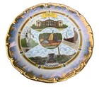 Oslo Norway Scandinavian 7 5    Souvenir Collector Decorative Plate With Gold Trim