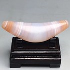 Tibetan Natural Cinnabar Old Agate Dzi Silkworm Lines   Sky Eyes Horn Bead 66mm