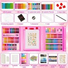 Kinspory Art Supplies  290 Pack Sets Crafts Drawing 228 Piece Set  Pink 