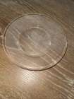 Set Of 4 Vintage Clear Etched Glass Plates Thistle Flower Pattern 8 Inch Plates