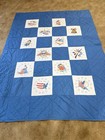 Antique Vintage Patriotic  Americana 85x65 Eagle  Usa -flag Quilt