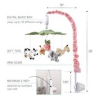 The Peanutshell Crib Mobile For Girls - Soft Pink Musical Baby Crib Mobile Wi   