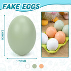 7 Pcs Wooden Fake Eggs  3 Colors Wood Eggs For Crafts Fake Chicken Eggs Nesting 