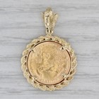 1987 1 10 Oz American Gold Eagle Coin Pendant 14k 22k 5 Dollar Walking Liberty
