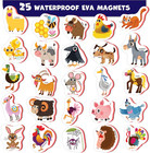 Large Set Of Magnetic Animals For Kids 3 Plus Foam Refrigerator Magnets With