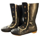 Royal Roe Fashion Boutique Youth Girls Black Zippered Boots - Size 3-4