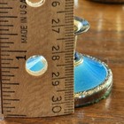 Norway Sterling Silver Pair Of Candlesticks Blue Enameled Guilloche Hroar Prydz