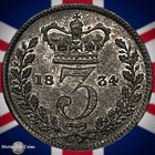 Great Britain 1834 Three Pence Gb1817