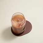  Large Drink Coasters  Set Of 2 - Aesthetic Oval Oval Shape  set Of 2  Tan