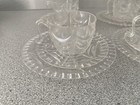 Vintage Clear Plastic Child   s Toy    cut Glass    Tea Set 18 Pcs Plates Cups Saucers