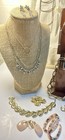 Grandma   s Vtg To Mod Jewelry Box Lot 65  Pieces  Some Signed  Antique Photo