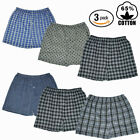 3-12 Pack Mens Boxer Briefs Shorts Trunk Plaid Underwear Cotton Size M-2xl