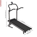 Foldable Manual Walking Treadmill Non-electric Running Machine With Armrests