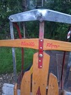 Nice Vintage 60  Flexible Flyer 60 J Wooden Snow Sled Excellent Phila  Usa 