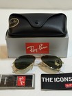 Ray-ban Sunglasses Rb3025 Aviator Classic Gold Frame Green Lens 58mm