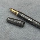 Luxury Handmade Damascus Steel Ballpoint Pen  Damascus Pen With Wooden Box
