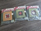 Sunset Appliqued Felt Christmas Kit Lot 1990s Santa Poinsettia Ornament Craft