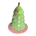 Disney Parks Mickey   Minnie Christmas Tree Ceramic Measuring Cups Set New