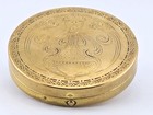 Antique 1917 Pompeian Co Brass Powder Compact Art Nouveau Votive Offering Case