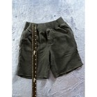 Calvin Klein Jeans Boys Size 6 Dark Olive Green Knit Fleece Shorts Raw Hem
