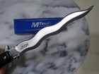 Mtech Assisted Open Black Kris Pocket Knife Wave Folding Dagger Mt-a2042wb New
