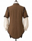 Medieval Brown Leather Doublet Vest Renaissance Larp Steampunk Costume Armor