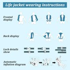 150n Automatic Inflatable Life Jacket     Adjustable Nylon Swim Vest With Co2 I   
