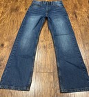 Roebuck   Co Jeans Boys 14 Med Blue Wash Boot Cut 100  Cotton Adjustable Waist