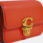 Coach Studio 12 Micro Mini Glovetanned Leather Crossbody Sun Orange Nwt