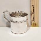 Vintage Reed   Barton Silverplate Baby Cup 767 Child Mug With Decorative Band
