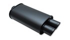 Vibrant 1148 Streetpower Black Flat Oval Muffler  15 Inches 